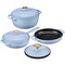 Best Choice Products 6-Piece Enameled Cast Iron Cookware Set, 6QT Dutch Oven W/ Lid, 2QT Skillet W/ Lid, Grill Pan, Grill Press